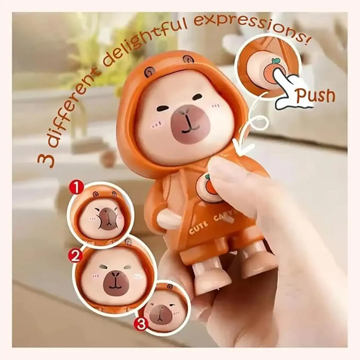 Capybara Face-Changing Keychain