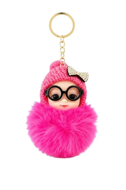 Fuzzy Doll Keychain