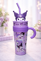 Kuromi Beach Vibes Handle Tumbler with Straw – Cute kuromi Sipper Mug