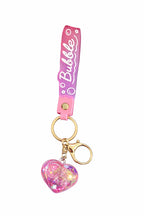 Bubble Heart Glitter Keychain
