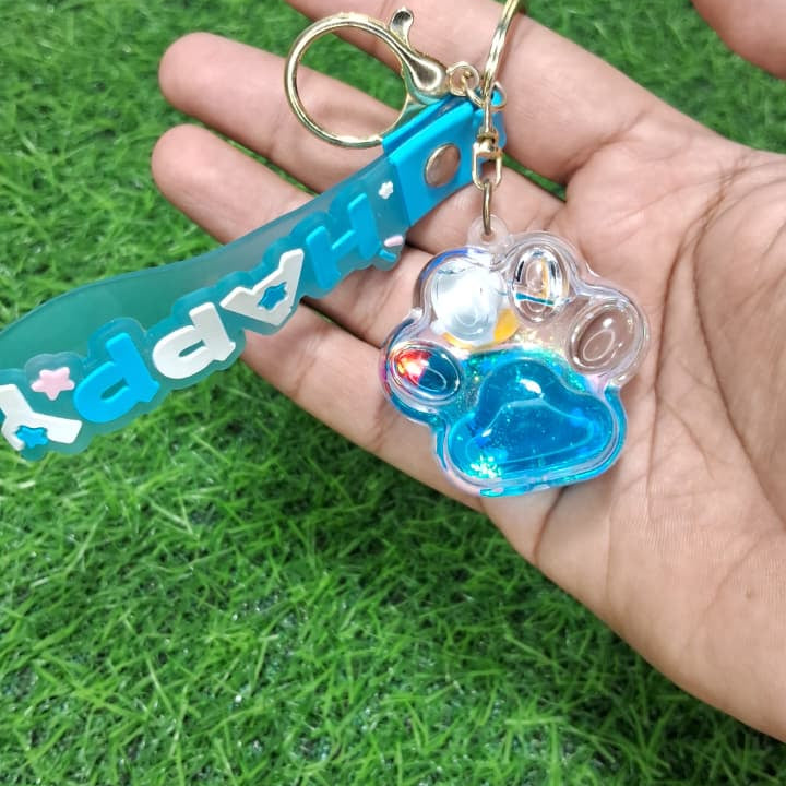 Water Figured Liquid Keychain