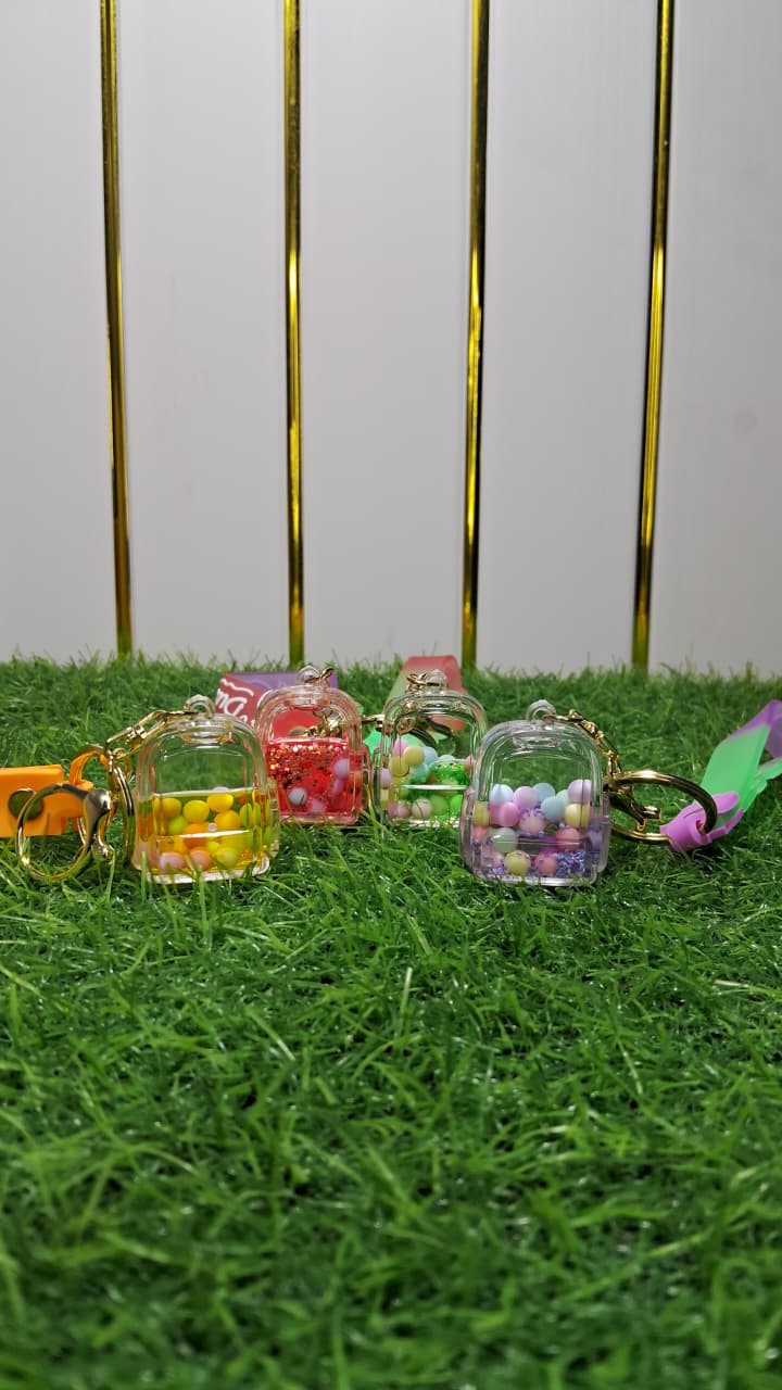 Mini Candy Bead Backpack Keychain