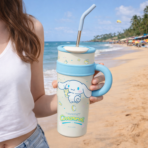 Cinnamoroll Dual Sip Tumbler 1200ML with Straw & Spout – Cute Leak-Proof Travel Mug