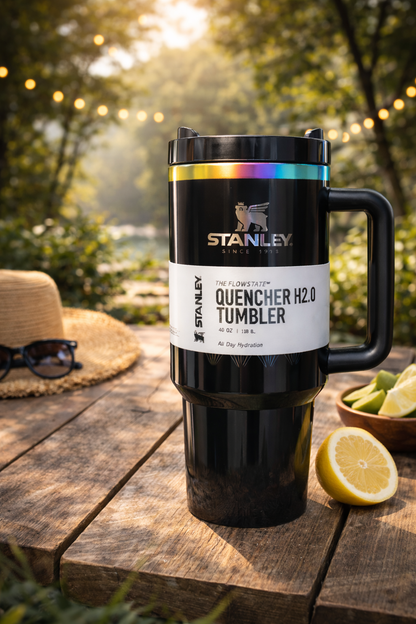 Stanley Tumbler – 40oz Black Insulated Stainless Steel Travel Mug