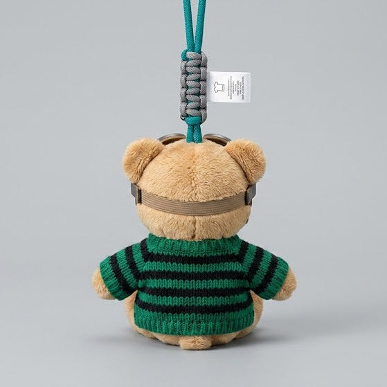 Adorable Pilot Teddy Bear Keychain with Goggles