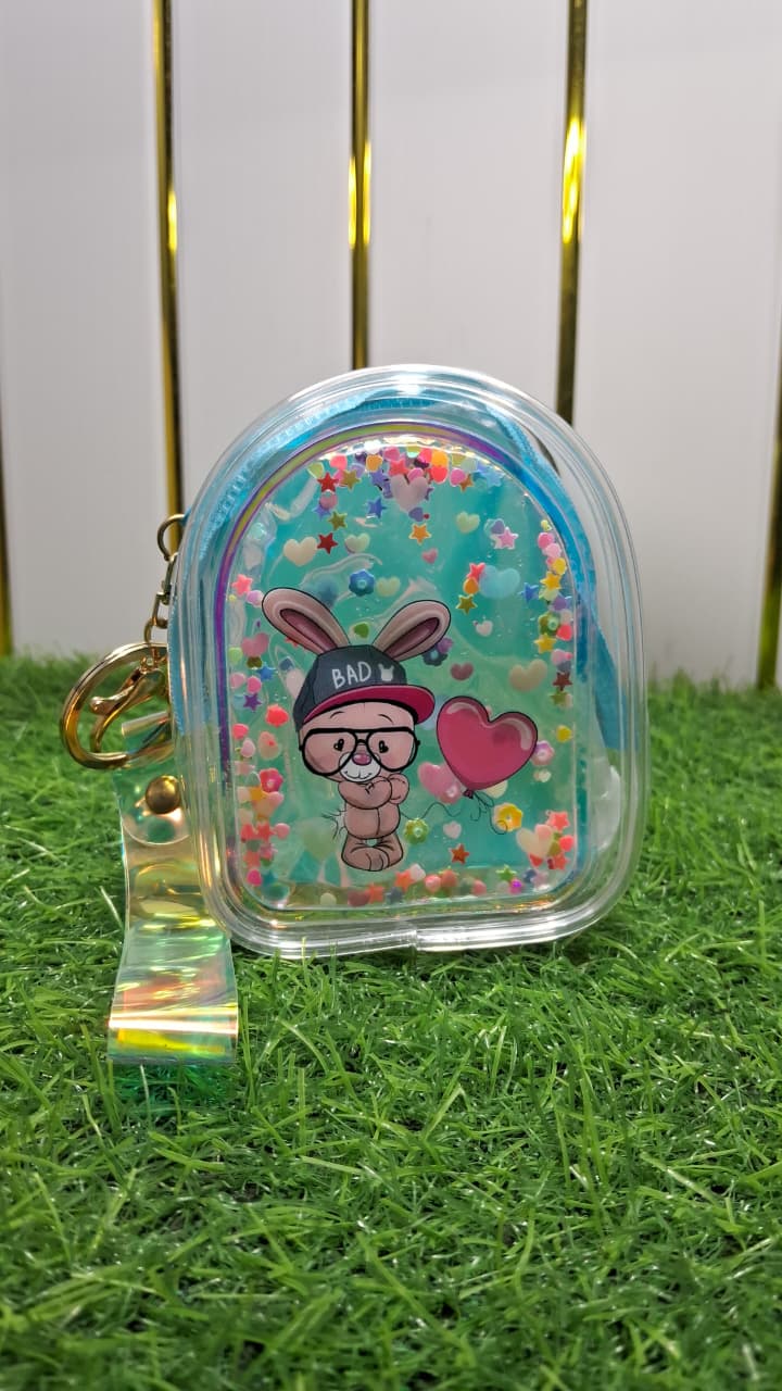 Cute Transparent Bag Pack Keychains