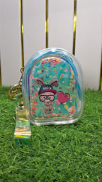 Cute Transparent Bag Pack Keychains