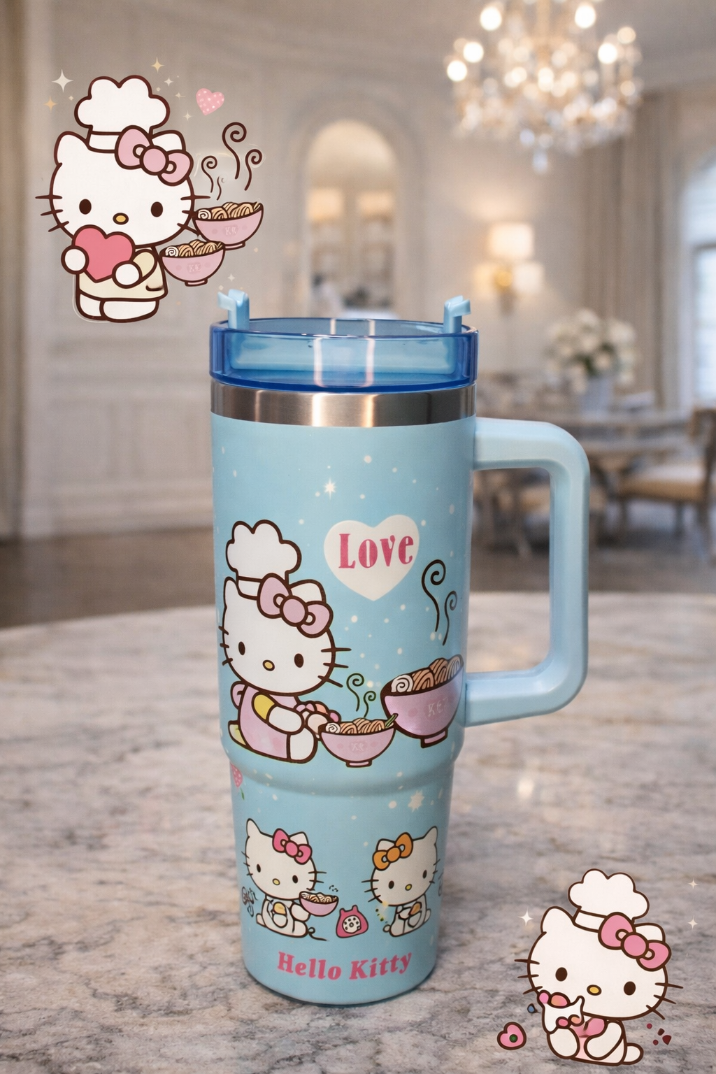 Hello Kitty Stainless Steel Tumbler with Handle