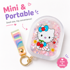 Cute Mini Transparent Keychain Portable Small Storage Case for Coins, Lip Balm, Earbuds