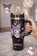 Kuromi Stainless Steel Travel Tumbler with Handle