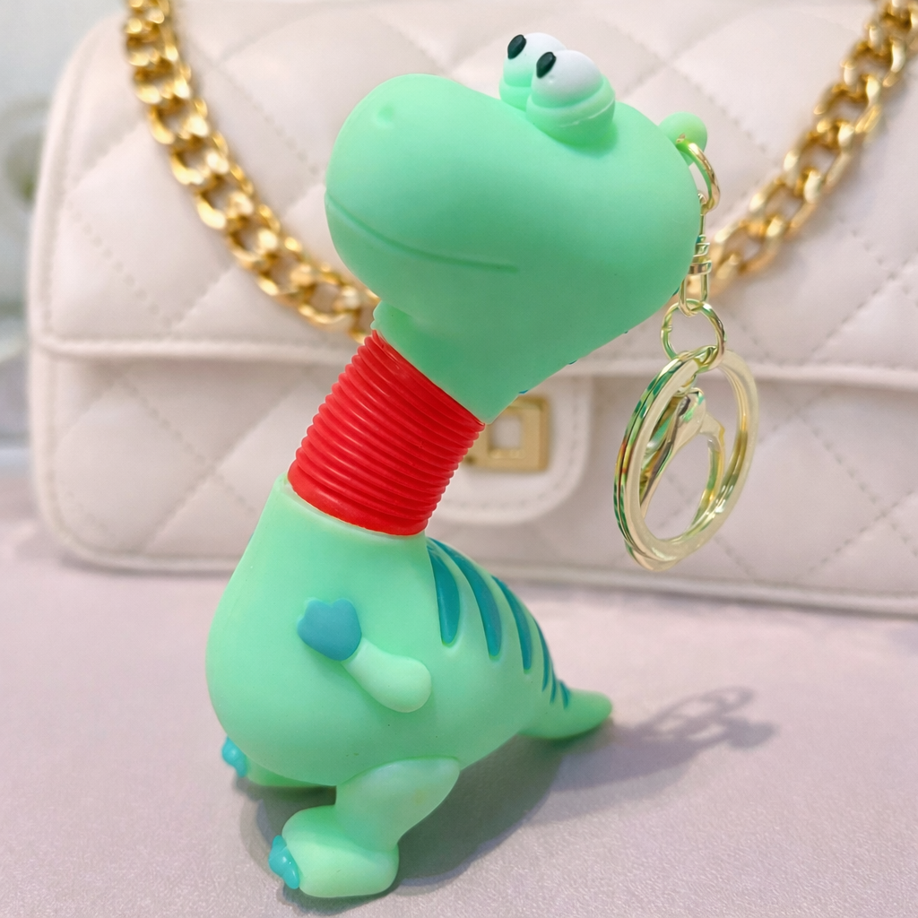 Cute Dinosaur Pop Tube Keychain