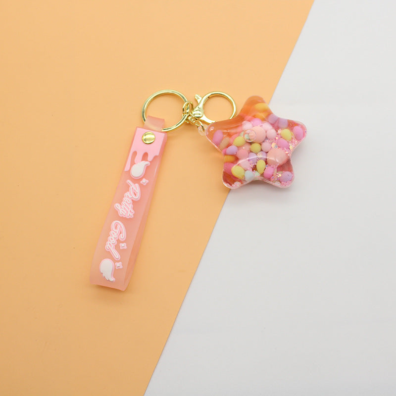 Glitter Star Bubble Keychain