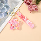 Glitter Star Bubble Keychain