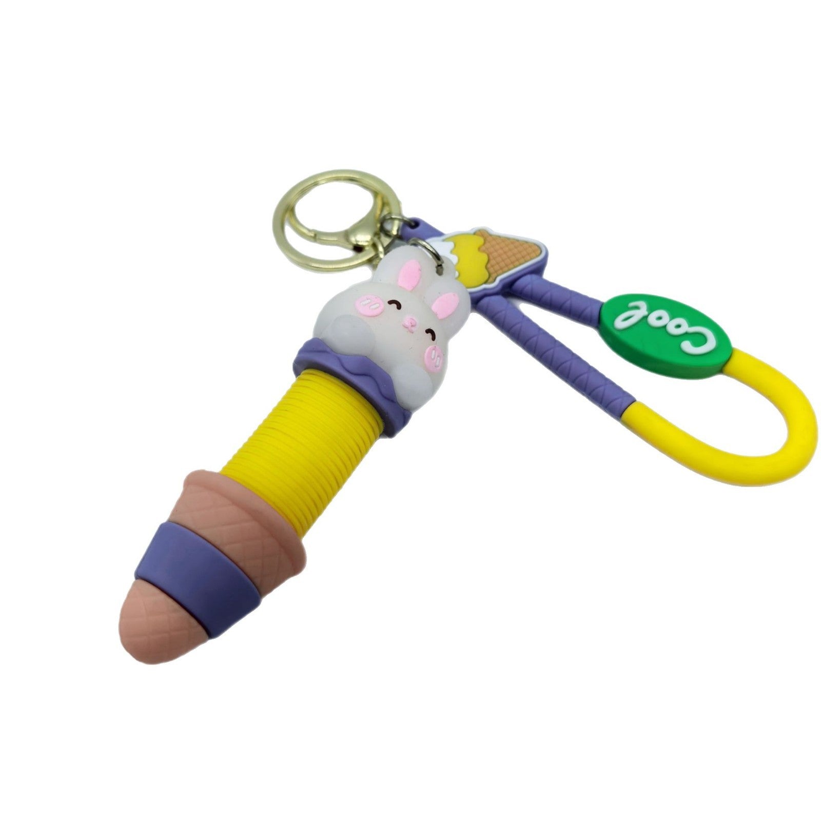 Cute Bunny Pop Tube Keychain