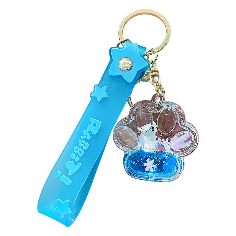 Water Figured Liquid Keychain