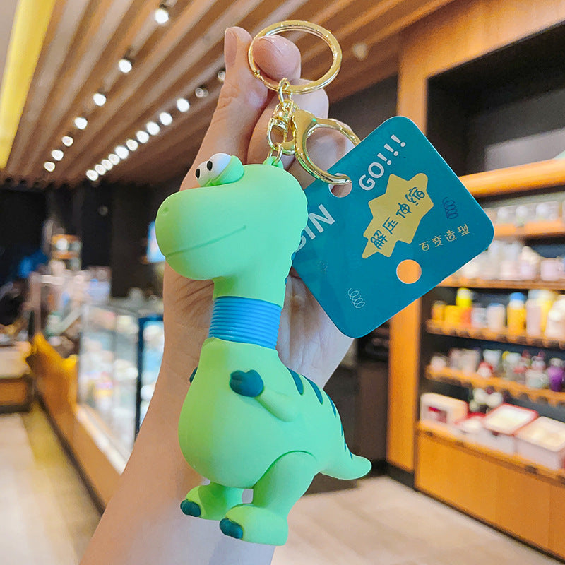 Cute Dinosaur Pop Tube Keychain