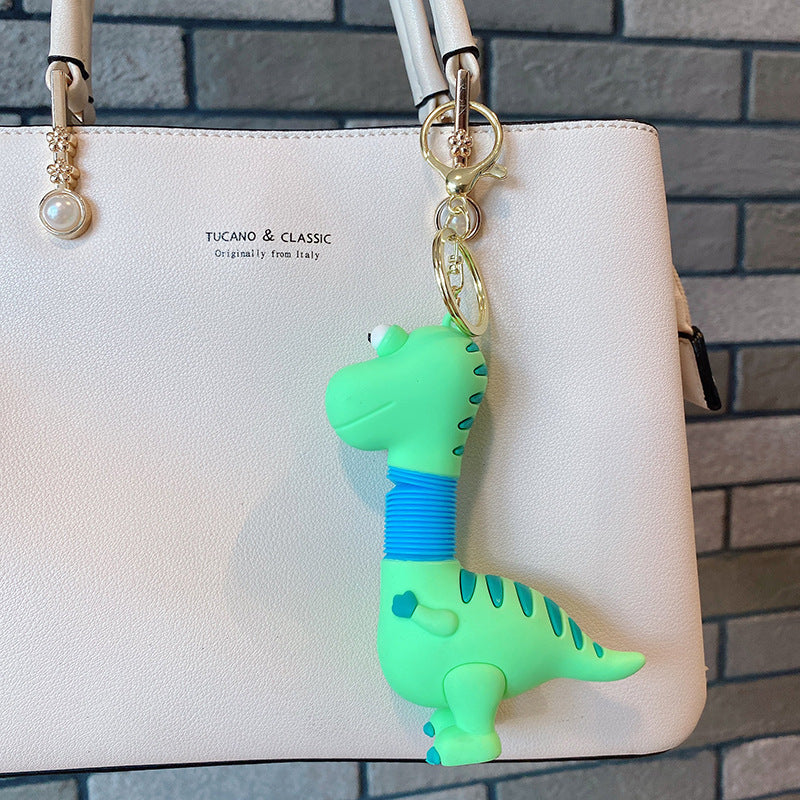 Cute Dinosaur Pop Tube Keychain
