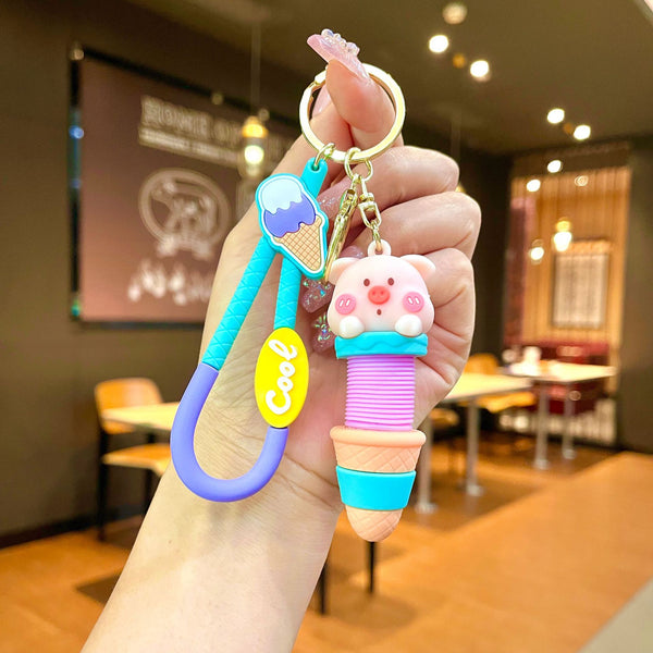 Cute Bunny Pop Tube Keychain