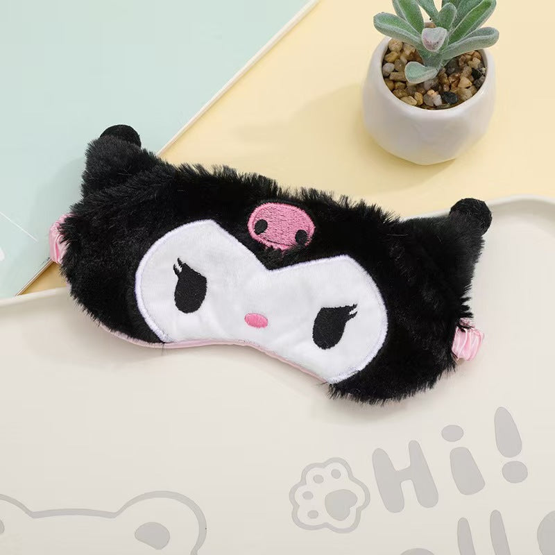 Black Kuromi Eye Mask with Ice Pack