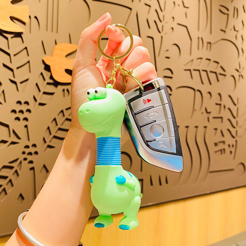 Cute Dinosaur Pop Tube Keychain