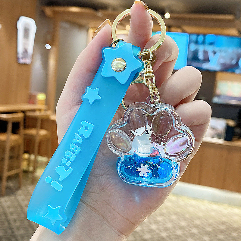 Water Figured Liquid Keychain