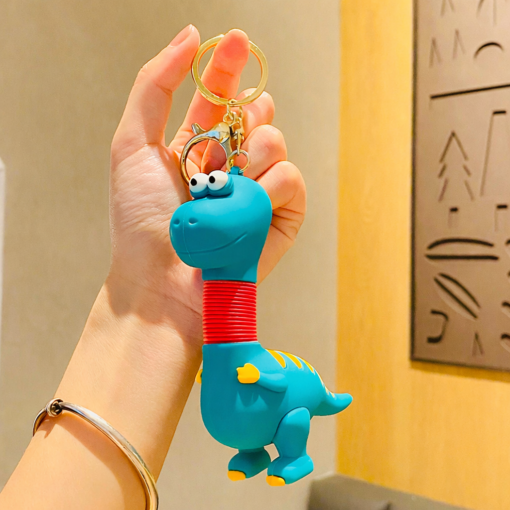 Cute Dinosaur Pop Tube Keychain