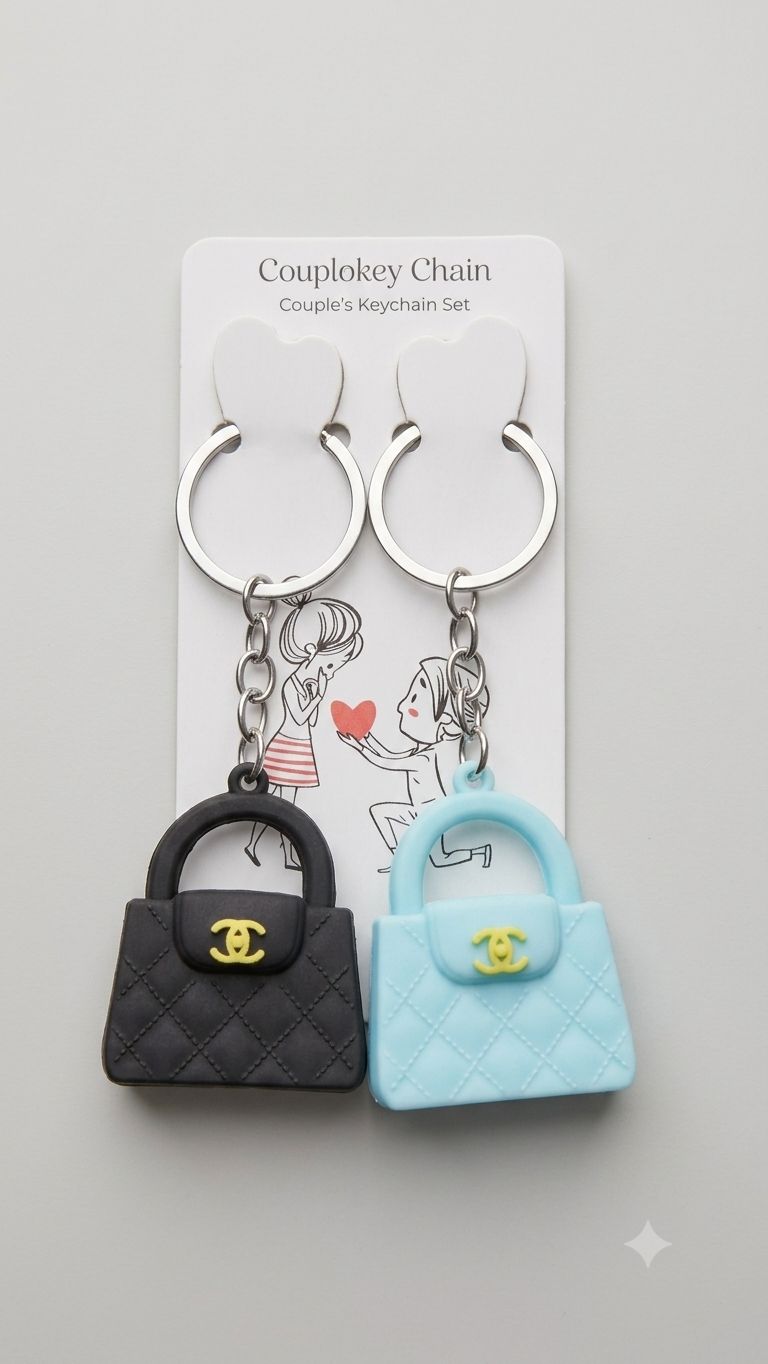 Cute Mini Handbag Silicone Keychain for Girls & Women