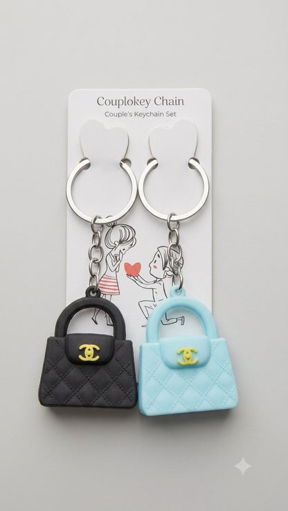 Cute Mini Handbag Silicone Keychain for Girls & Women