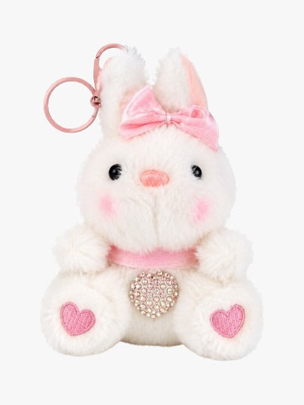 Bunny Plush Keychain with Bow
