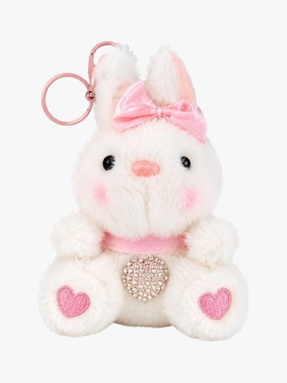Bunny Plush Keychain with Bow