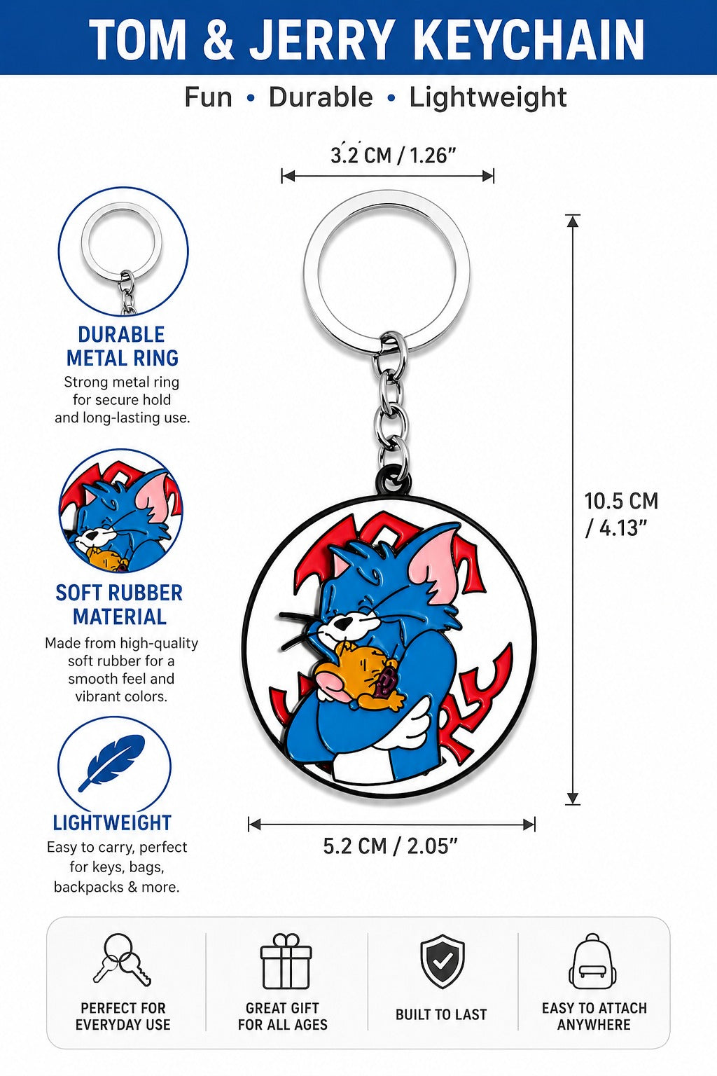 Tom and Jerry Keychain