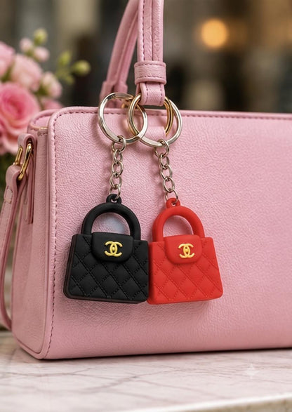 Cute Mini Handbag Silicone Keychain for Girls & Women