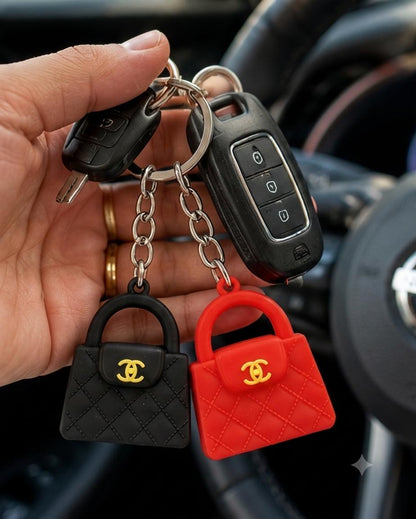 Cute Mini Handbag Silicone Keychain for Girls & Women