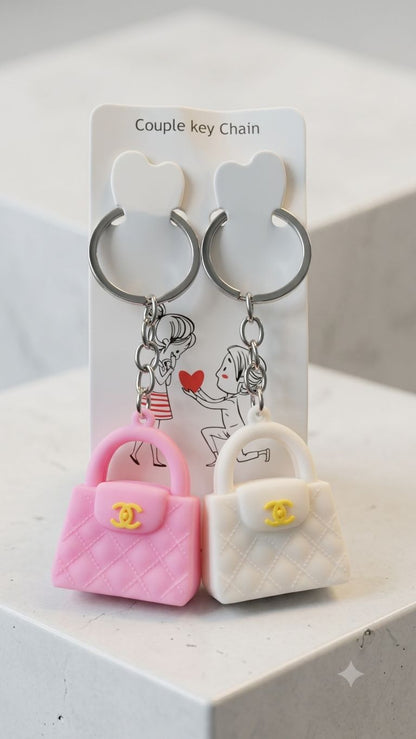 Cute Mini Handbag Silicone Keychain for Girls & Women