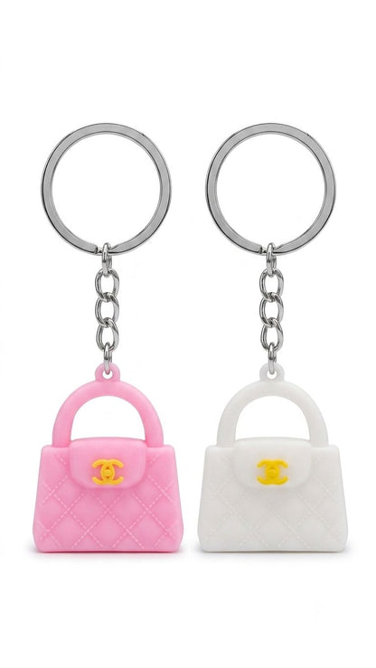Cute Mini Handbag Silicone Keychain for Girls & Women