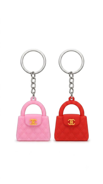 Cute Mini Handbag Silicone Keychain for Girls & Women