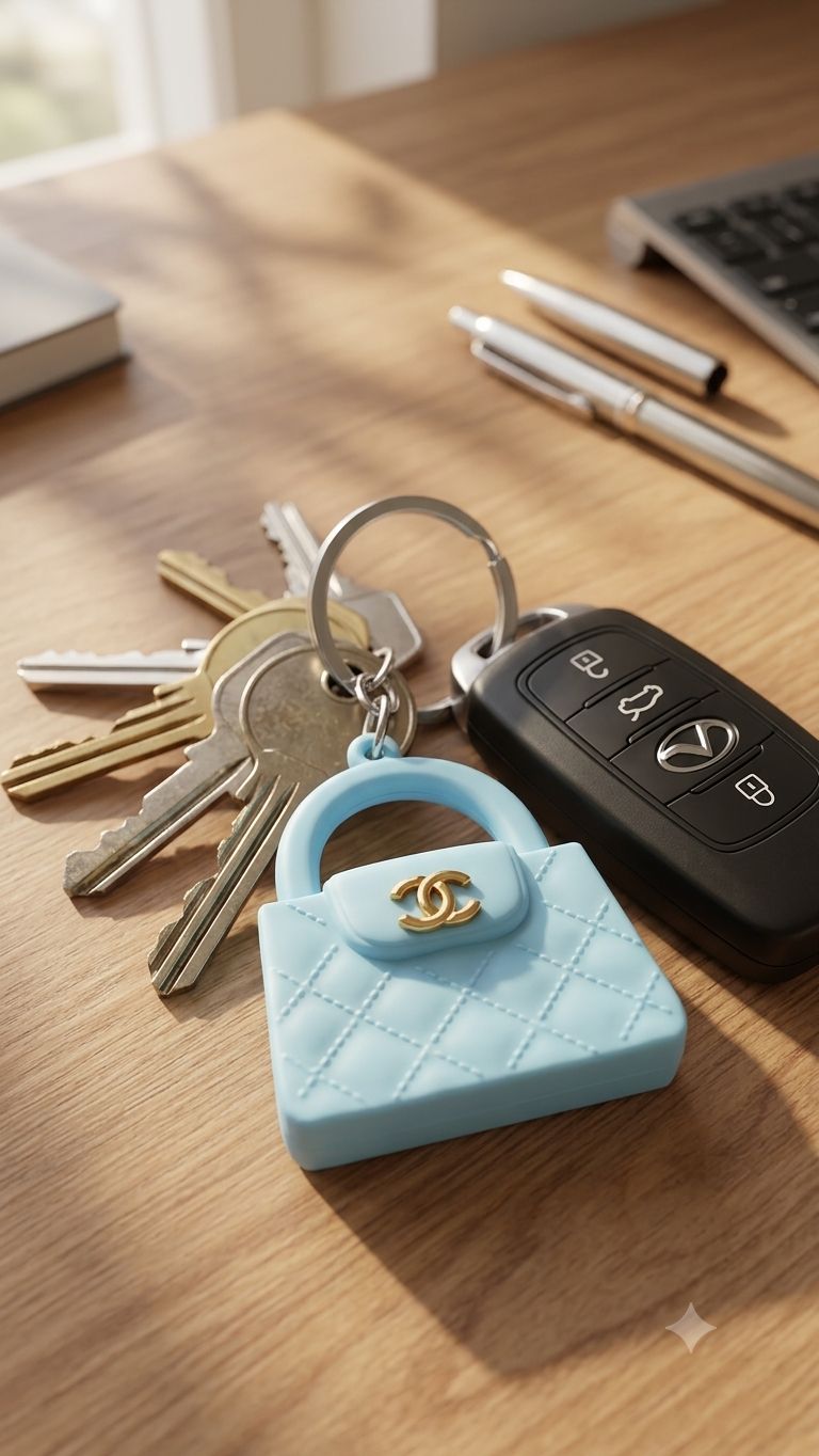 Cute Mini Handbag Silicone Keychain for Girls & Women