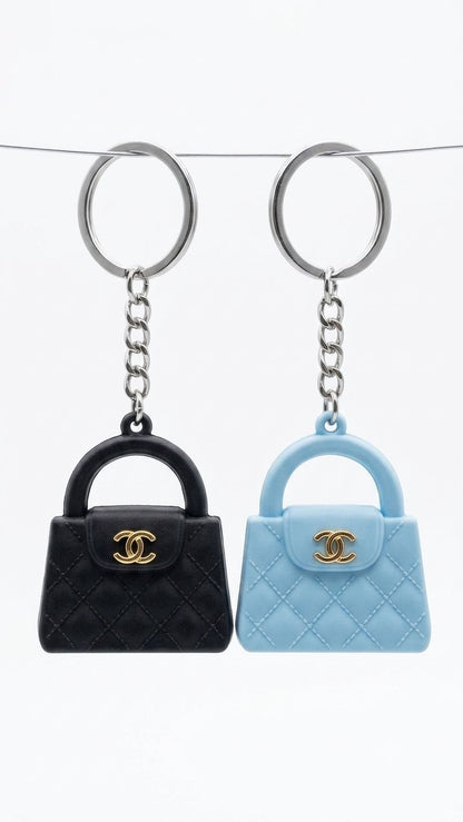 Cute Mini Handbag Silicone Keychain for Girls & Women