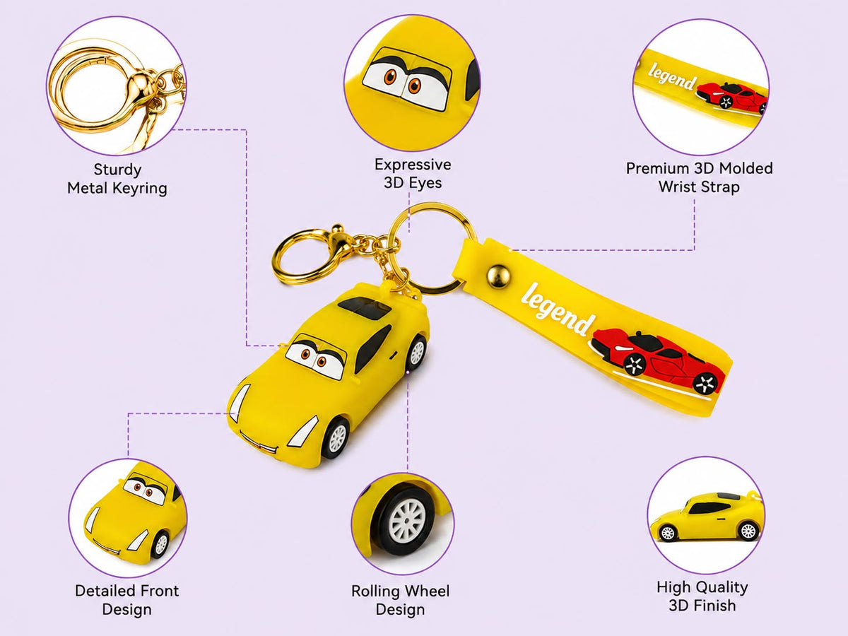 Sports Car Keychain with Legend Strap