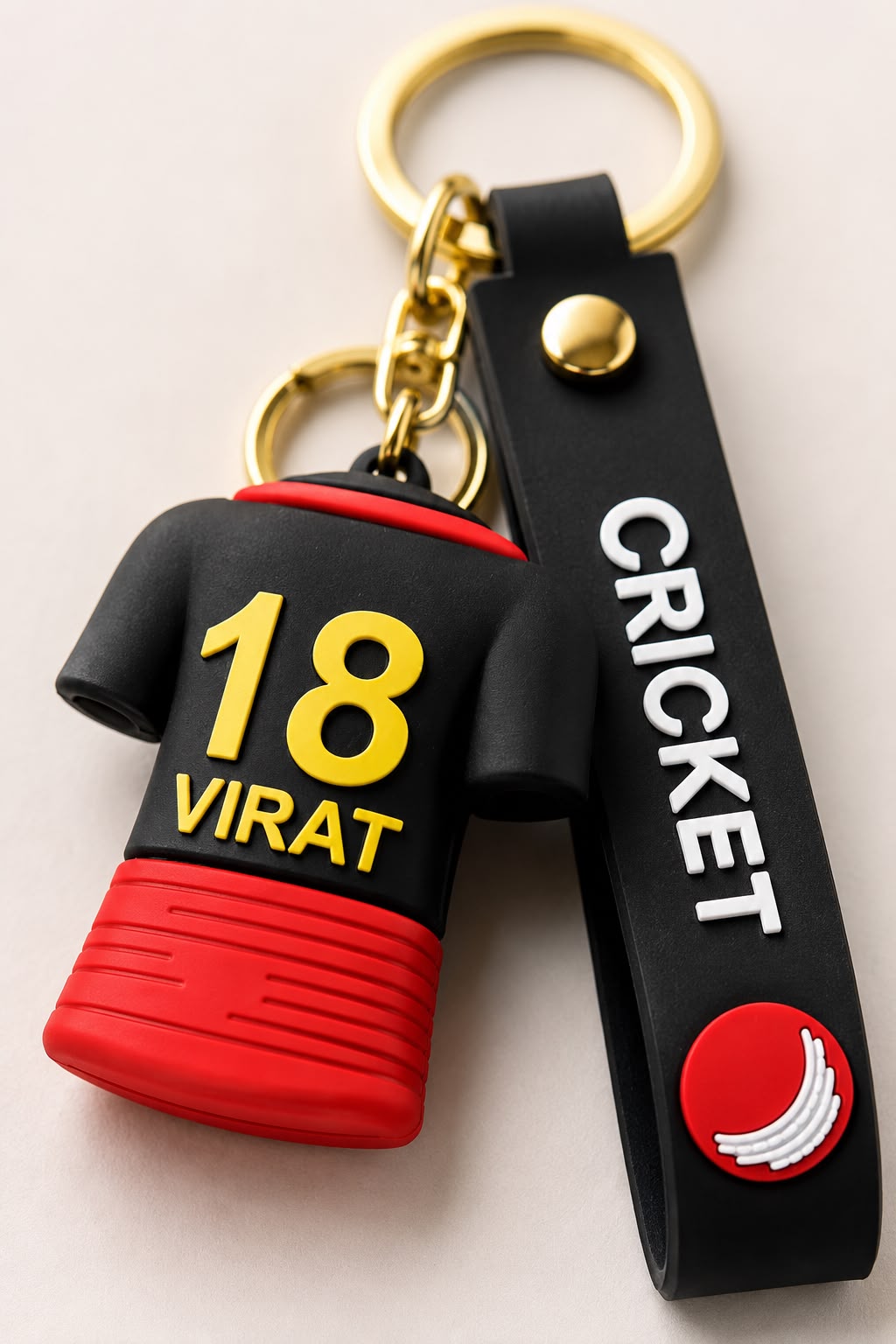 Cricket Jersey 18 Virat Keychain for Bags and Backpacks