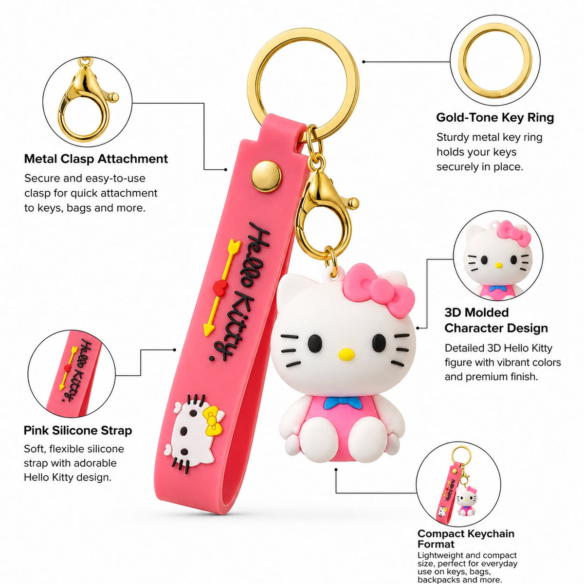 Cute Hello Kitty Keychain