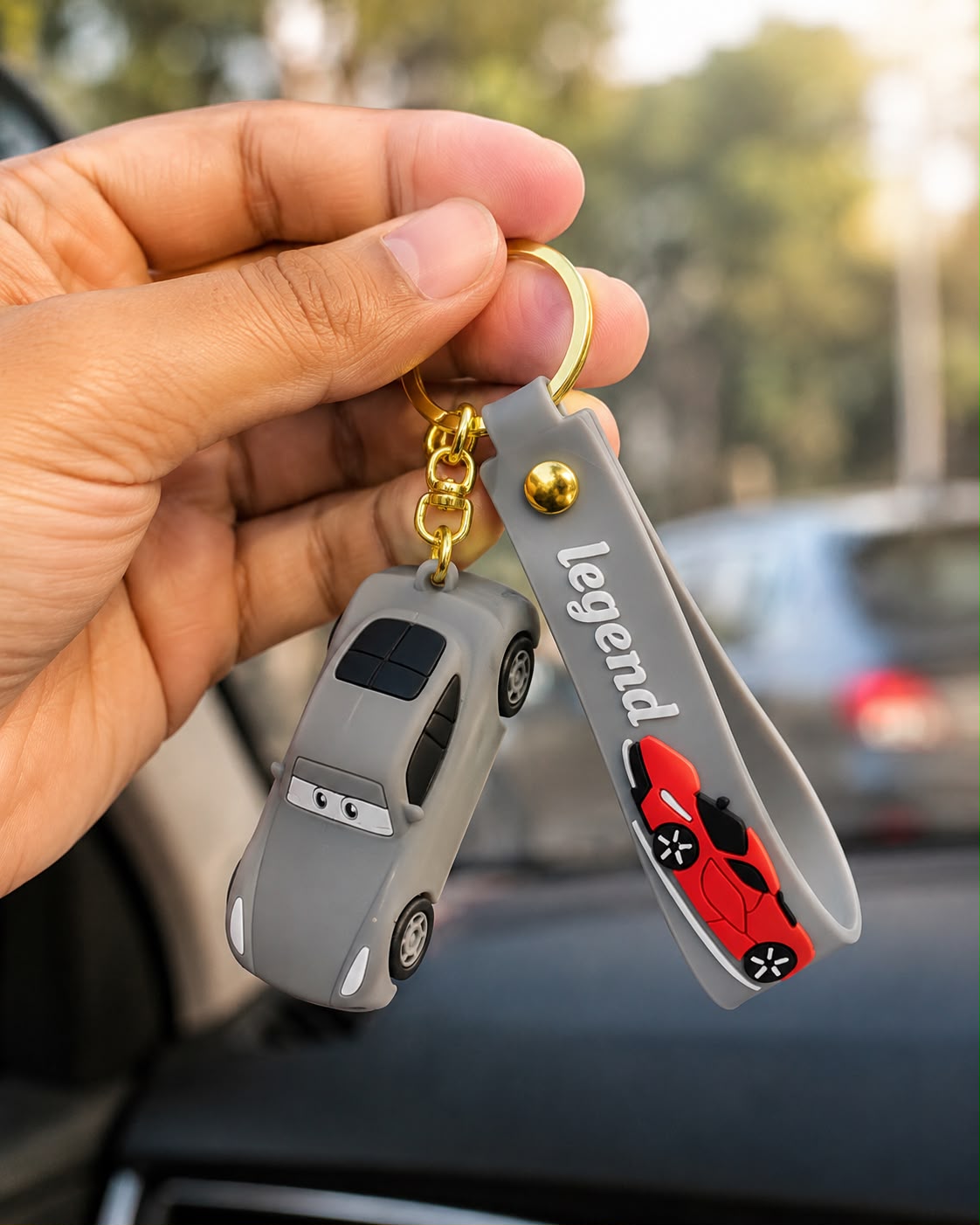 Sports Car Keychain with Legend Strap