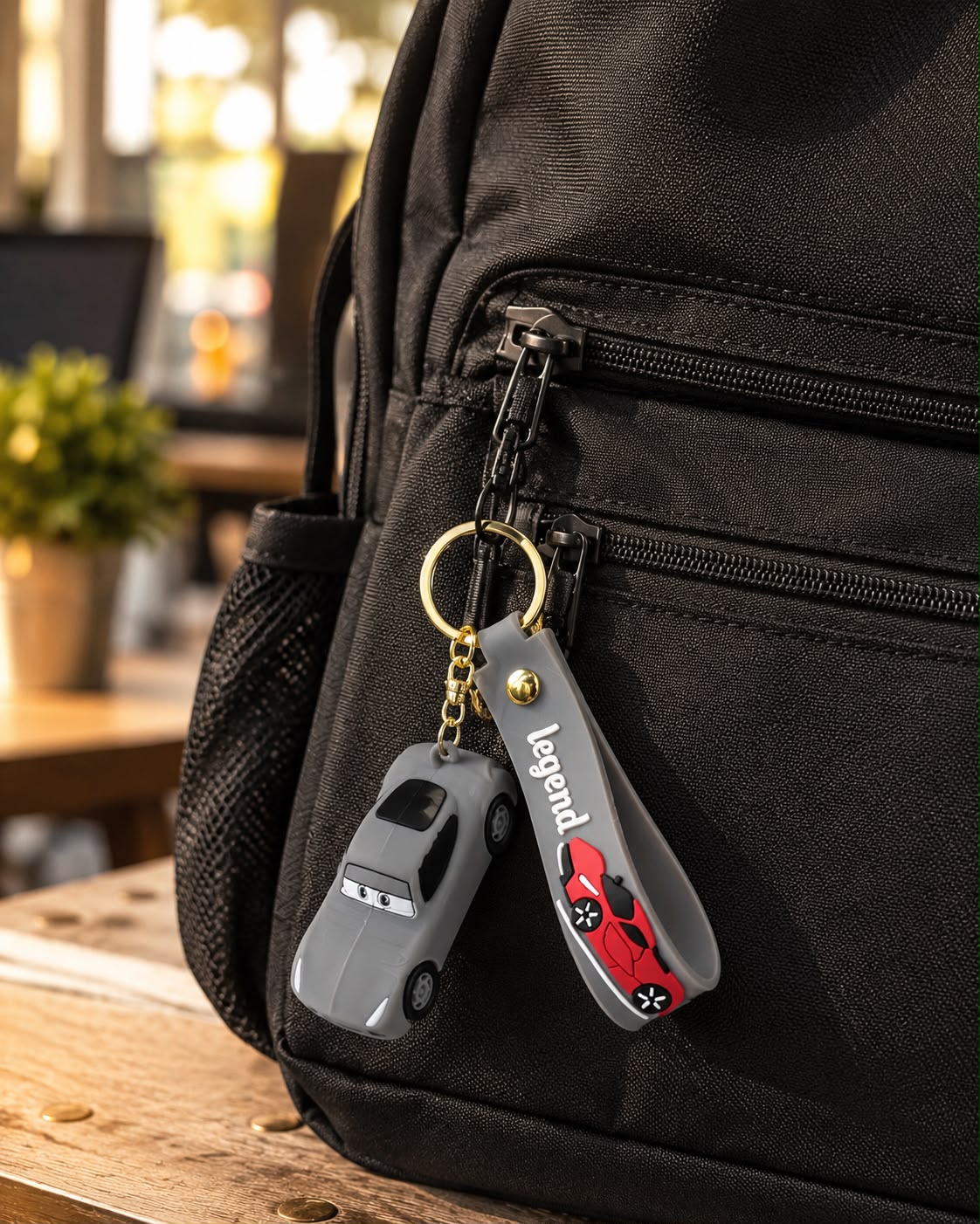 Sports Car Keychain with Legend Strap
