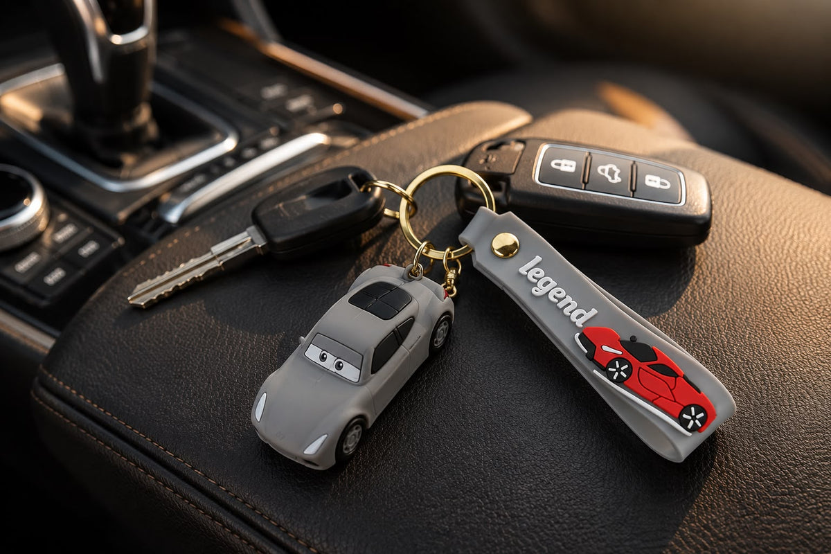 Sports Car Keychain with Legend Strap