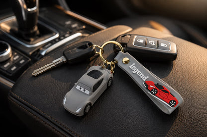Sports Car Keychain with Legend Strap