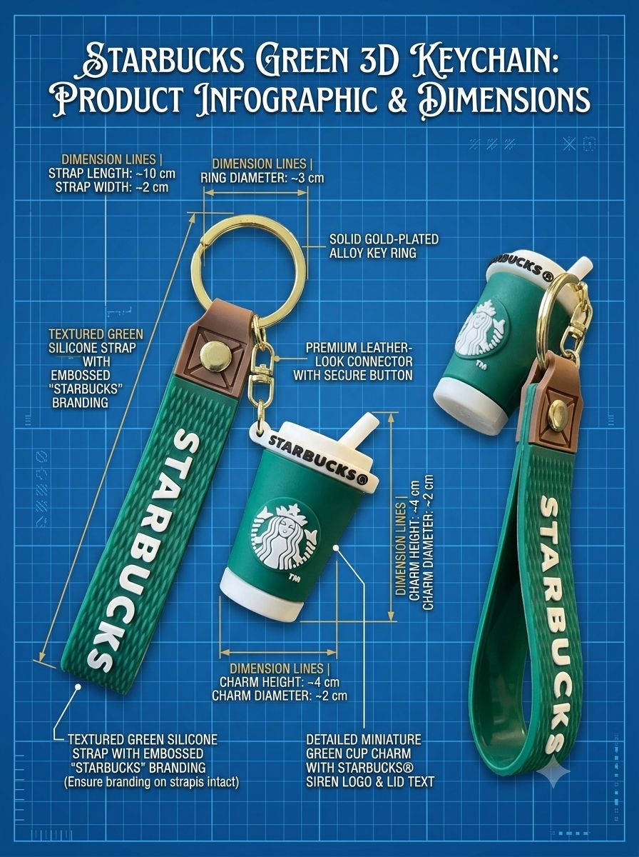 Starbucks Coffee Cup Silicone Keychain