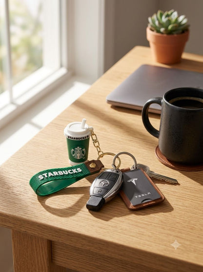 Starbucks Coffee Cup Silicone Keychain
