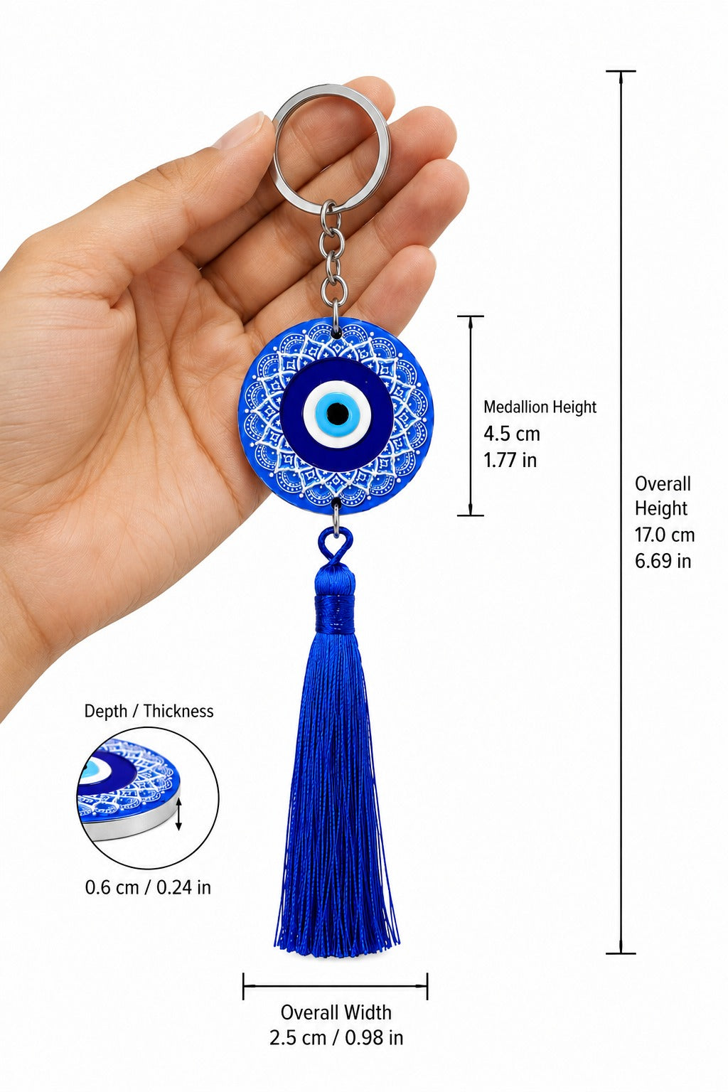 Blue Evil Eye Keychain & Bag Charm