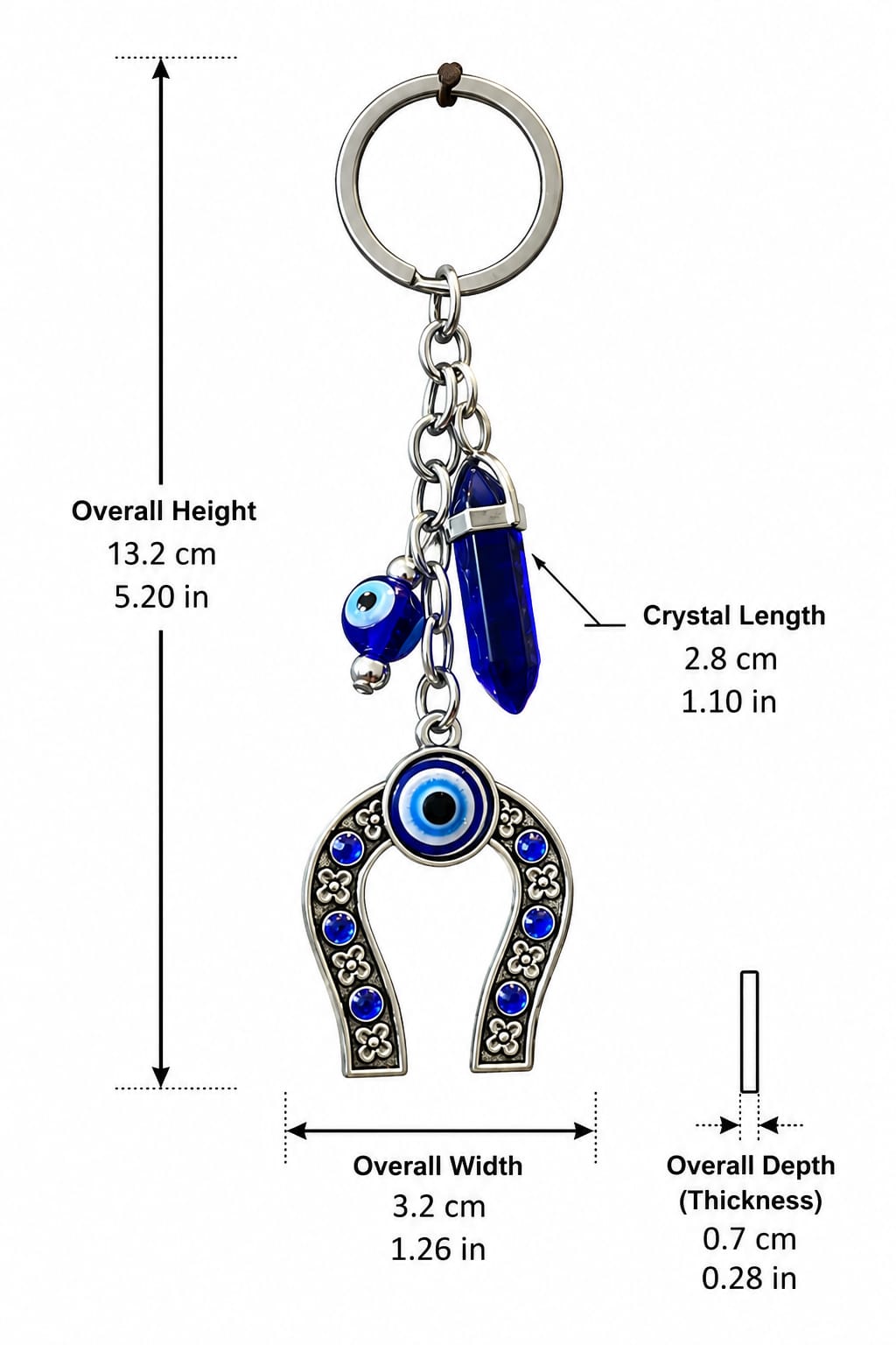 Blue Evil Eye Keychain & Bag Charm
