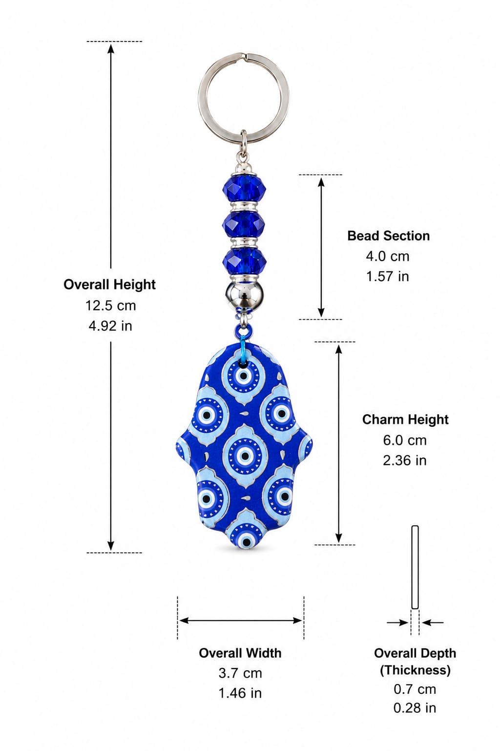 Blue Evil Eye Keychain & Bag Charm